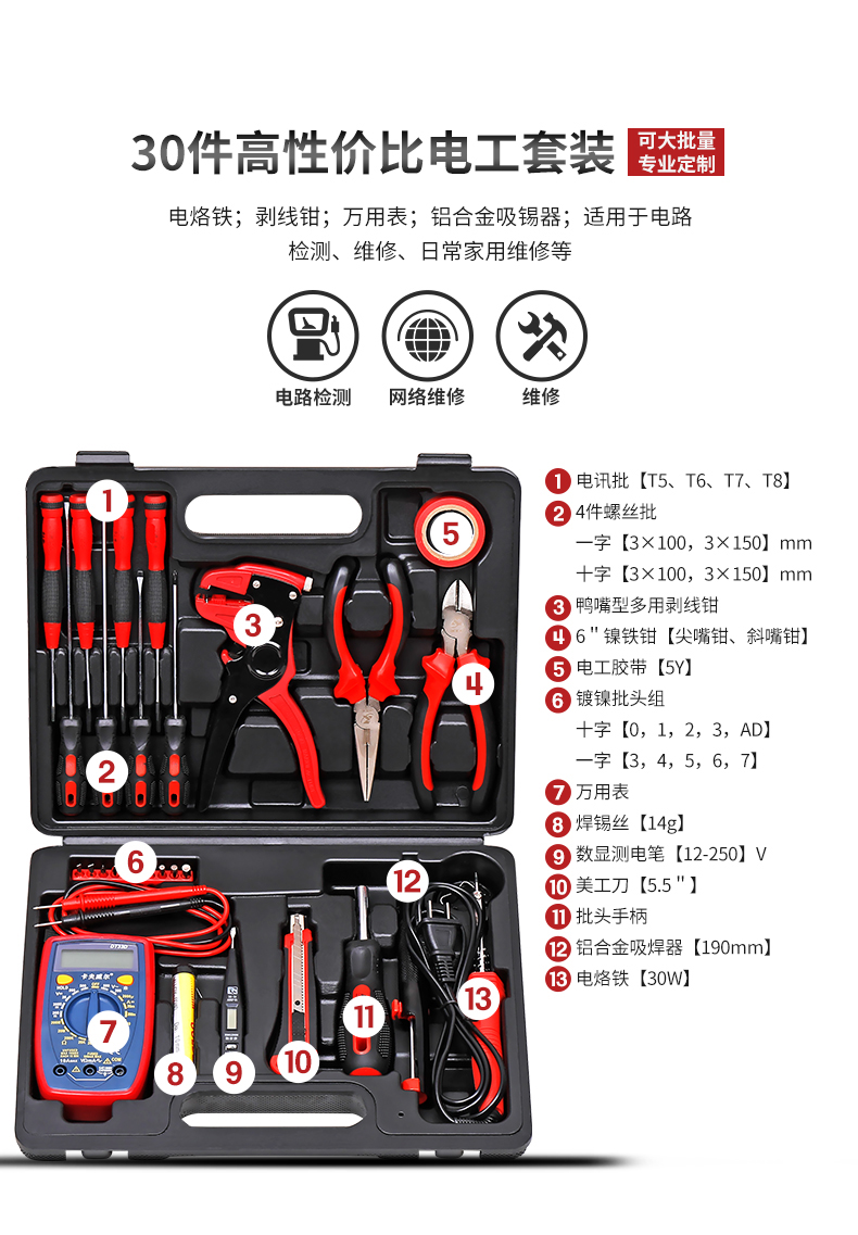 家用電工工具套裝